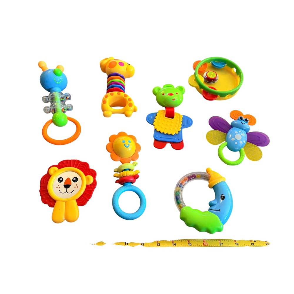 8-piece Colorful Baby Infant Rattle Toy Set